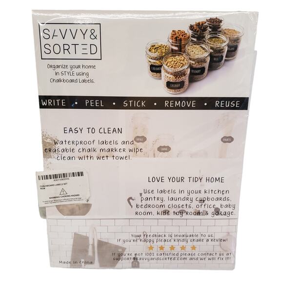Premium Chalkboard Labels Set Savvy & Sorted Chalkboard Labels Set - Picture 8 of 10
